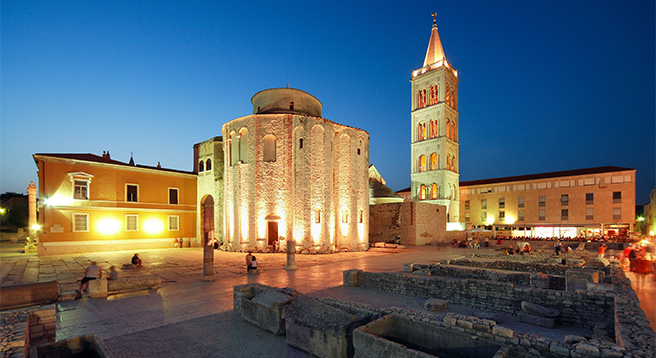 La piazza-forum a Zara (Zadar) è un vero e proprio gioiello del turismo croato.